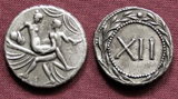 Roman Erotic Spintriae XII, Tin Replica Roman Erotic Spintriae XII, Tin Replica